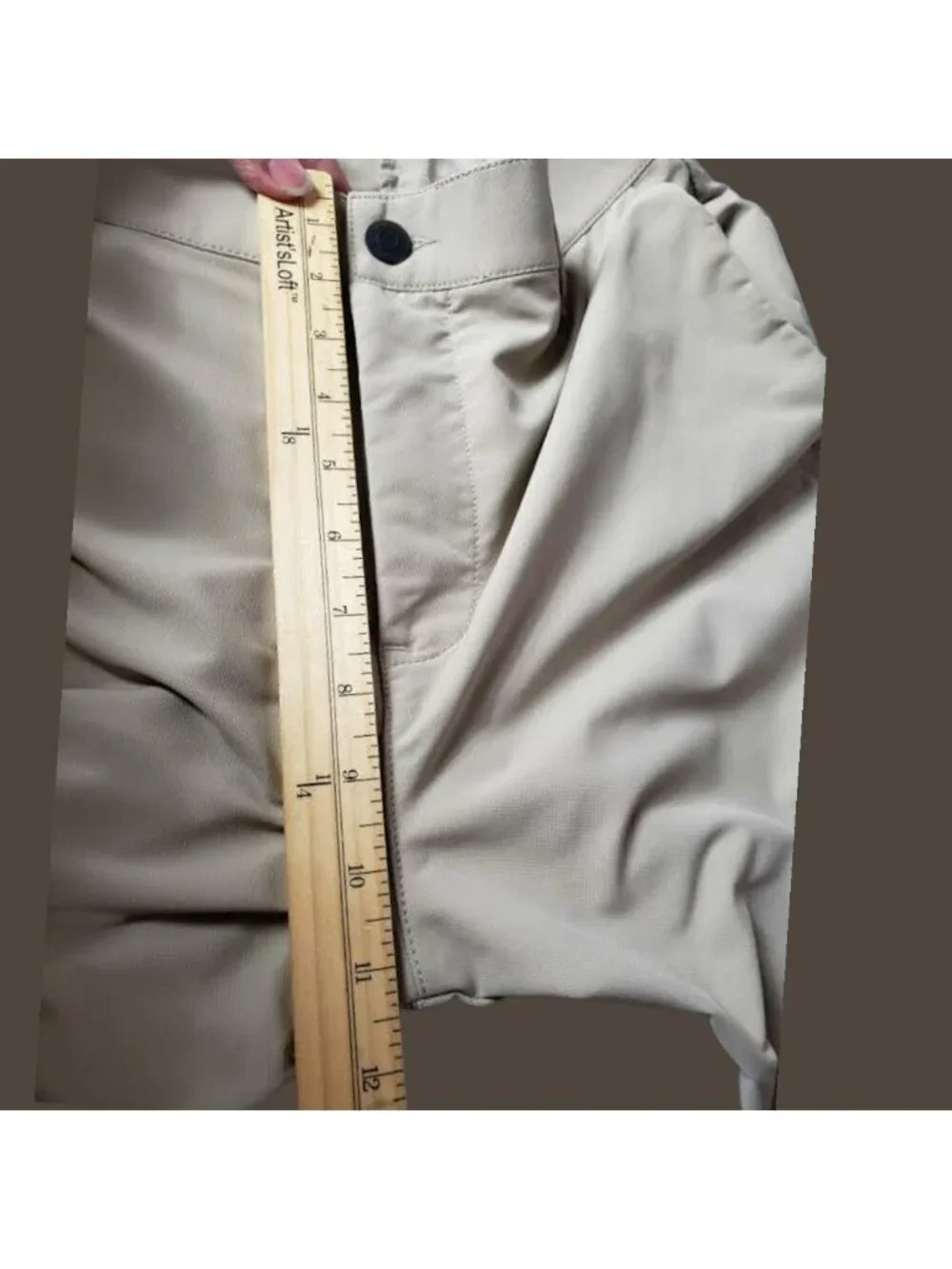 Banana Republic Mens Chino Classic Flat Front Pants Beige 34/29